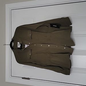 NWT Jack by BB Dakota Gauze Utility Jacket, L, burnt olive